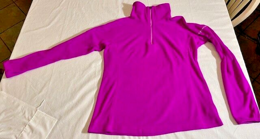 Columbia 1/4 Zip Pullover Top Magenta Womens Size Small